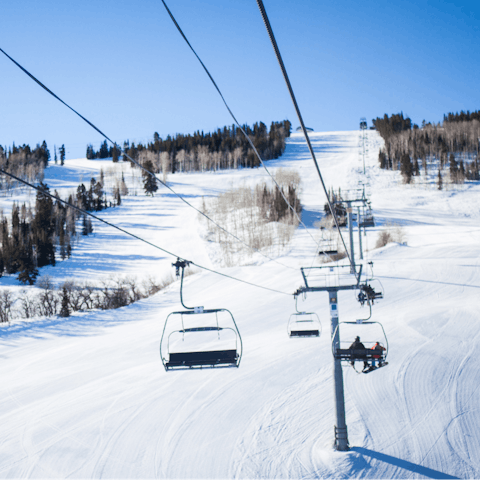 Get your ski boots on for a short walk to the base of Arrowhead