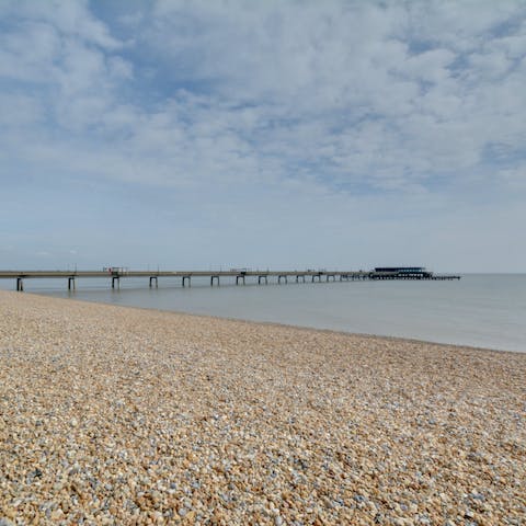 Spend the day on Deal beach, just a street away from the home