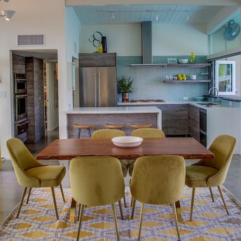 Make dinners special in the stylish dining space