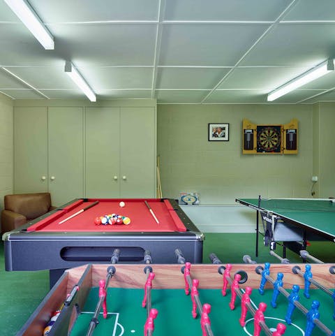 Keep kids and young adults happy with a well-packed games room