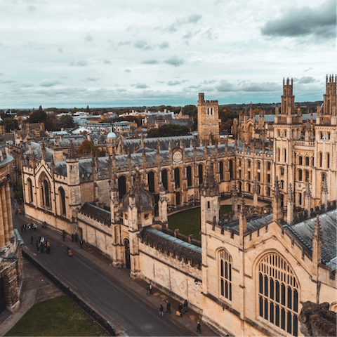Spend an afternoon in the historic city of Oxford, less than forty-five minutes away by car