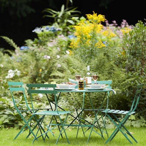 Enjoy an alfresco meal as the quiet of nature surrounds you