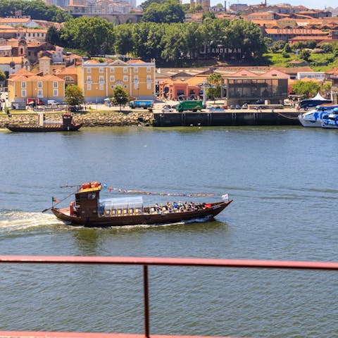 Watch the boats go by from the Juliet balcony