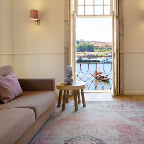 Drink in the River Douro vistas from the living room