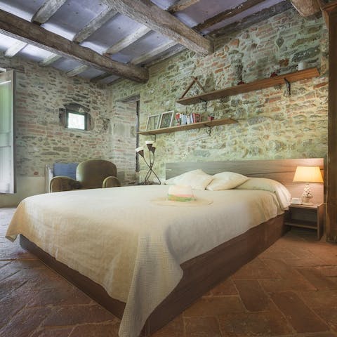 Look forward to getting some rest in the rustic and cosy bedroom