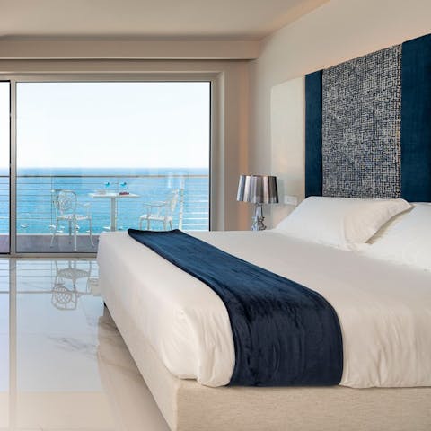 Wake up and sip your coffee on the balcony as you admire the sea views