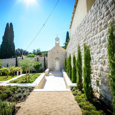 Have a peaceful moment in the villa's 16th-century chapel