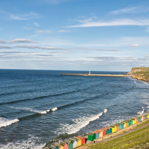 Stay just a ten-minute walk from the centre of Whitby and enjoy the local West Cliff Beach