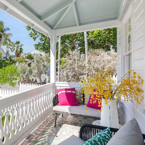 Curl up with a book on your front terrace 