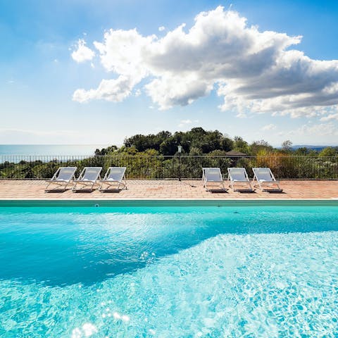 Jump into the pool for a refreshing swim