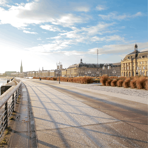 Take a day trip to intoxicating Bordeaux, an hour's drive away