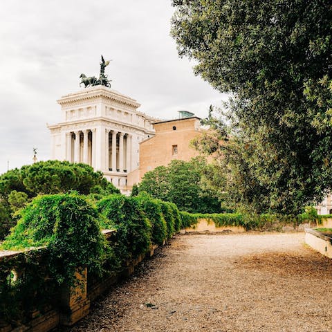 Make the six-minute walk over to Piazza Venezia for a close-up view of Altare della Patria