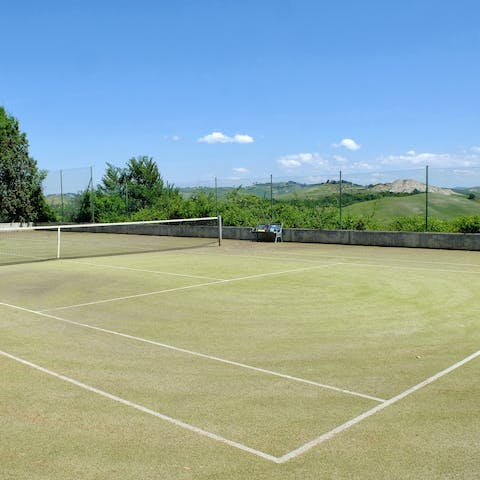 Embrace an energising game of tennis on the nearby courts