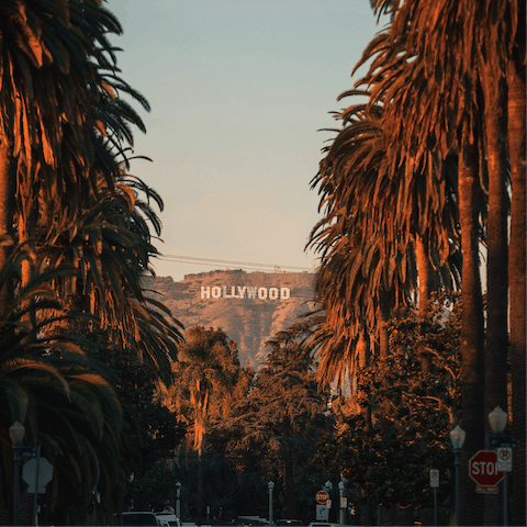 Stroll around Hollywood and take in the iconic sights, just a twelve-minute drive away