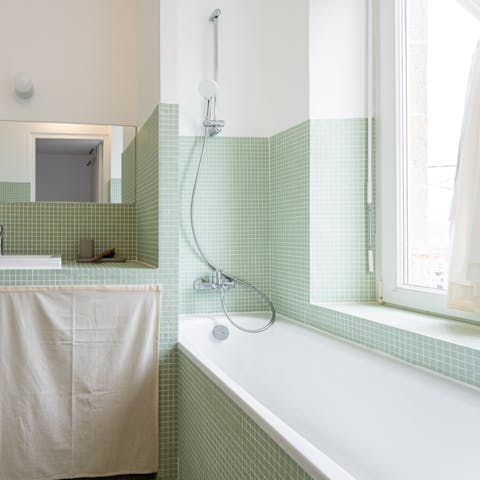 Treat yourself to a long soak in the tub after a busy day of sightseeing