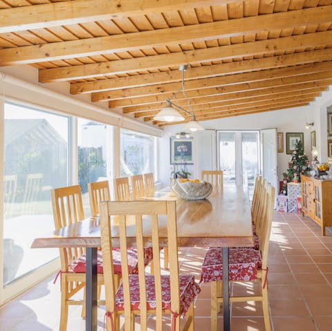 Enjoy home-cooked light lunches in the stylish, light-filled dining room