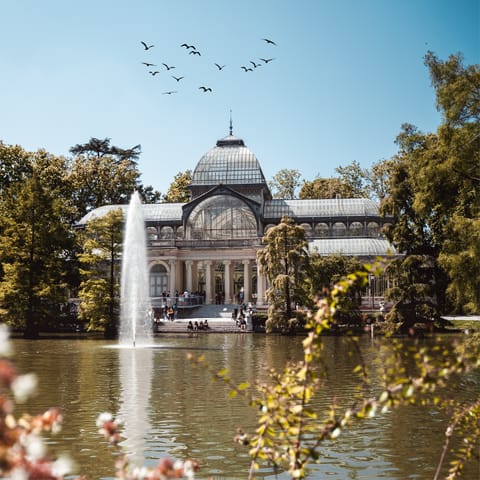Escape the crowds in the nearby El Retiro Park