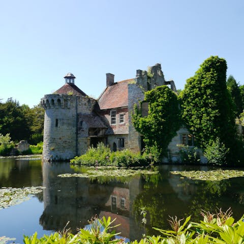 Visit the magical Scotney Castle, a twenty-minute drive away