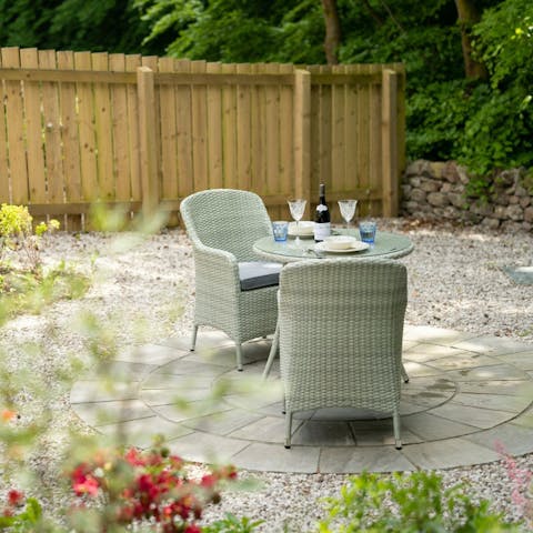 Enjoy summer evenings in the garden – the perfect spot for a chilled drink