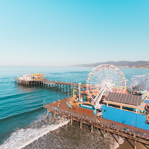 Visit Santa Monica's storied pier – the terminus of the iconic Route 66