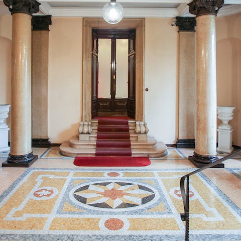 Immerse yourself in the glamour of this old palazzo