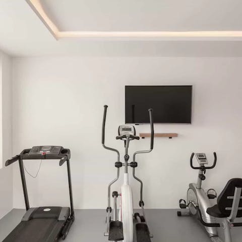 Stay on top of your fitness routine in your private gym