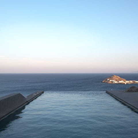 Enjoy a sunset swim in the infinity pool