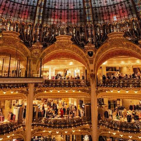 Splash some cash at Galeries Lafayette – you can walk there