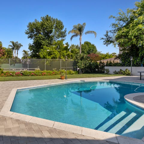 Feel a wonderful sense of relaxation after a dip in the pool