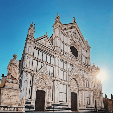 Step out the front door and straight into Piazza di Santa Croce