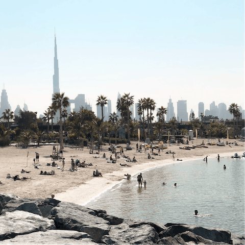 Mosey down to happening La Mer Beach, just a ten-minute drive away
