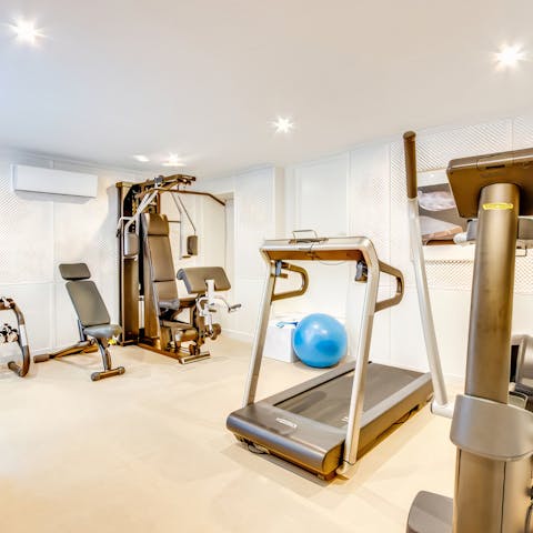 Have a good workout in the villa's private gym 