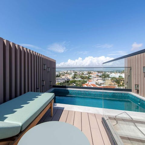 Drink up the views and sunshine from your private plunge pool 