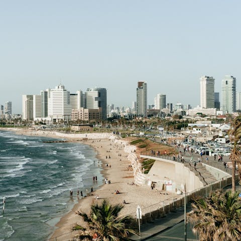 Walk out of the apartment building and onto Tel Aviv's stunning coastline 