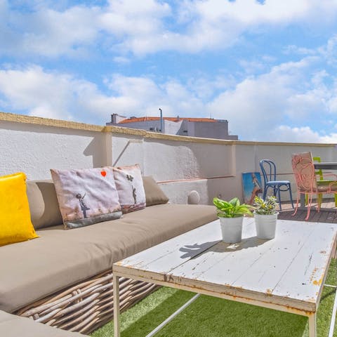 Soak up the Spanish sun from the private rooftop terrace 