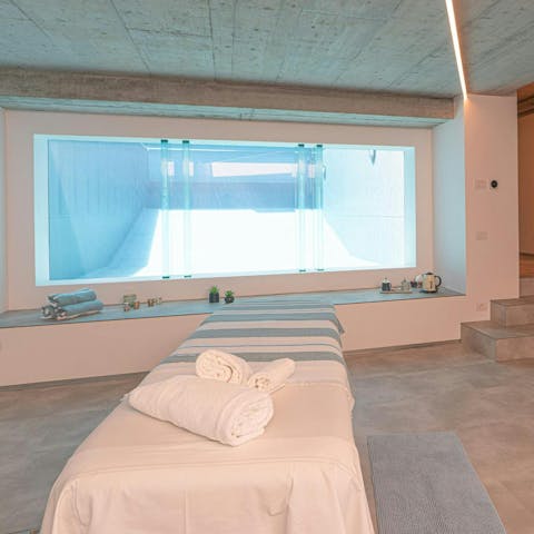 Let you host arrange a massage for you in the home spa overlooking the pool