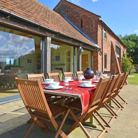 Soak up the sunshine by enjoying long alfresco lunches on the patio