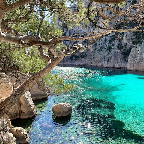 Take a day trip to the stunning turquoise waters of the Calanques