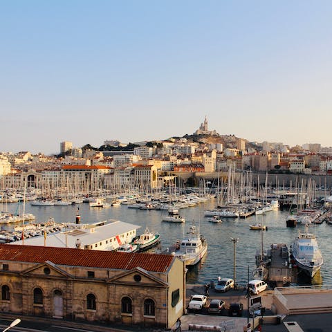 Stroll around the marina and work up an appetite for a bowl of traditional bouillabaisse