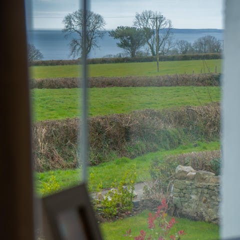 Admire the country-meet-coastal views from the windows