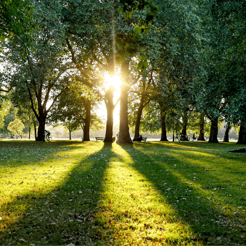 Visit the beautiful Hyde Park, just twenty-one minutes from Ealing on the Central Line