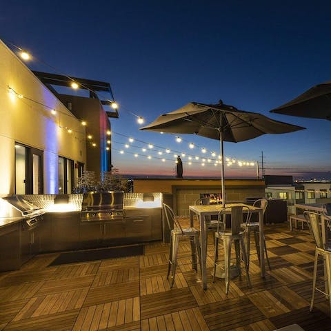 Have a barbecue on the rooftop terrace