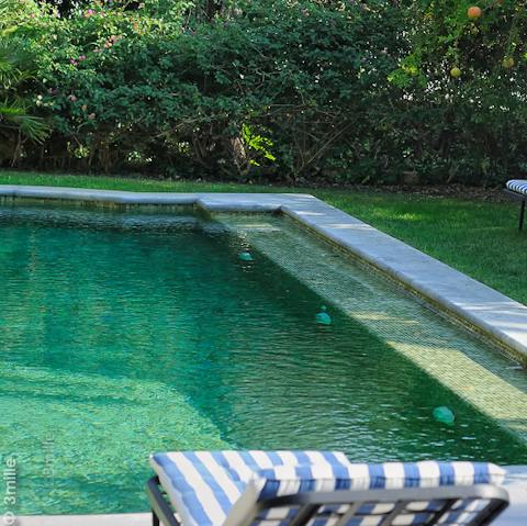 Cool off in the private pool