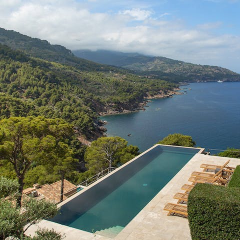 Take a dip in the pristine infinity pool