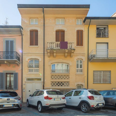 Stay in a traditionally Italian building with wooden shutters