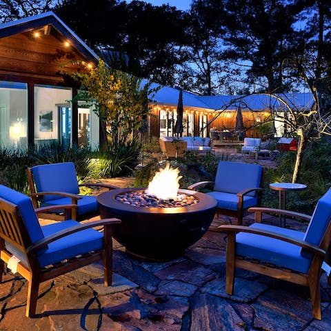 Enjoy late night conversations with loved ones around your outdoor fire pit