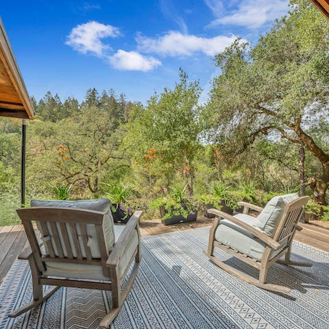 Sit out on your terrace and enjoy the beautiful forest and mountain views that surround you