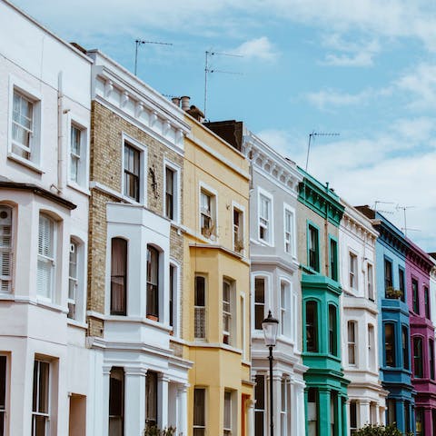 Visit the iconic Portobello Road Market in nearby Notting Hill