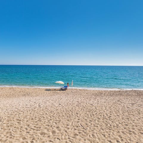Lay out on the sandy beaches of San Pietro in Bevagna and splash in the Ionian Sea