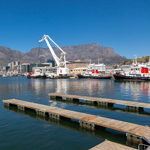 Stroll around the V&A Waterfront with a coffee